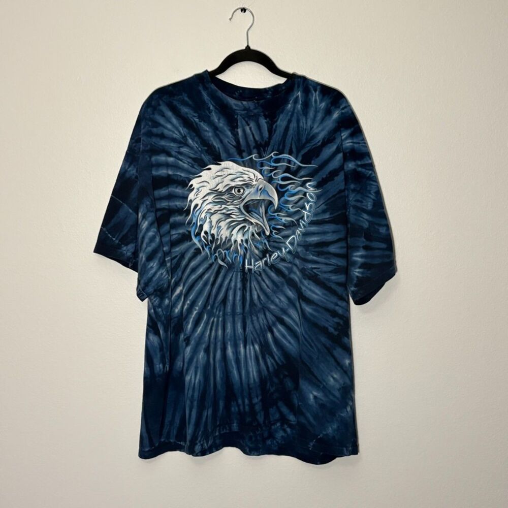 Vintage Harley Davidson Eagle Tie Dye Los Angeles California T-Shirt XL